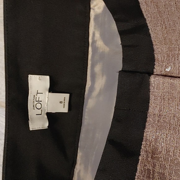 Retro Mini Skirt Ann Taylor LOFT Women's 8 Shimmering Brown w/Black Grunge Y2K - Picture 4 of 12